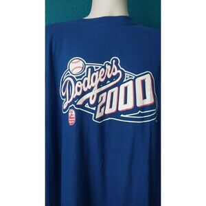 Vtg 2000s Los Angeles Dodgers T-Shirt XL Blue Farmer John MLB Baseball